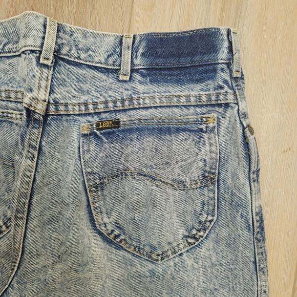 Vintage 80s Lee Riders 34x30 True to Size USA Made 12" Rise Acid Wash Talon Zip - Picture 5 of 10